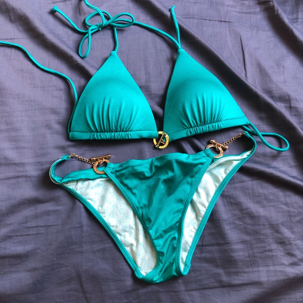 Victoria’s Secret push-up bikini teal S